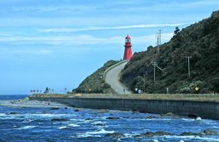 Lighthouse and sea wall